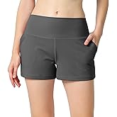 ALWAYS Women's High Waisted Spandex Shorts - Active Stretch Workout Bottoms for Yoga Running or Daily