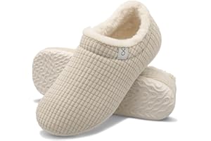 XIHALOOK Womens Mens Fuzzy Slippers Lightweight Closed Back House Shoes Slip on for Indoor Outdoor