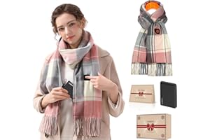 Heated Scarf for Women, Rechargeable Electric Scarf, Heating Scarf with 5000mAh Battery, 3-Level Temperature, Up to 13 hours