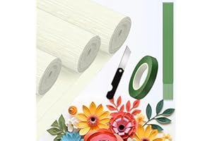 Crepe Paper Roll (9.8Inch x 8.2Ft/3Rolls),DIY Gift Crepe Paper Sheet Color Paper Flower Set for Birthday Decoration, Party De