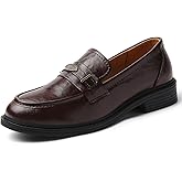 QJN Loafers for Women Non Slip Work Shoes for Womens Penny Loafers & Slip-Ons Ladies Comfortable Business Professional Flats