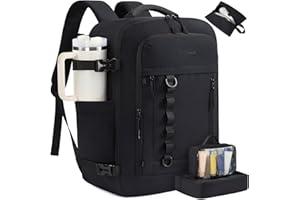 LOVEVOOK 40L Travel Backpack for Men Women, Waterproof Carry On Backpack for Work & Travel, Flight Approved Personal Item with 3 Packing Cubes, TSA Bag Fits 17.3" Laptop,Black