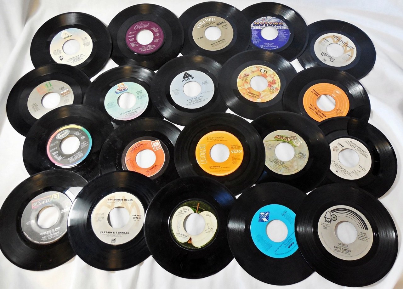25 7 Vinyl Records For Crafts Decoration By Square Deal