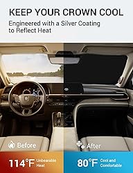 Proadsy 2024 Upgrade Windshield Sun Shade Custom