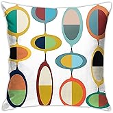 HANGWWZQ Mid Century Modern Square Pillow Case Throw Pillow Covers Decorative Pillowcase Cushion Cover with Car Couch Sofa Chair Bed Living Room 18x18 Inch