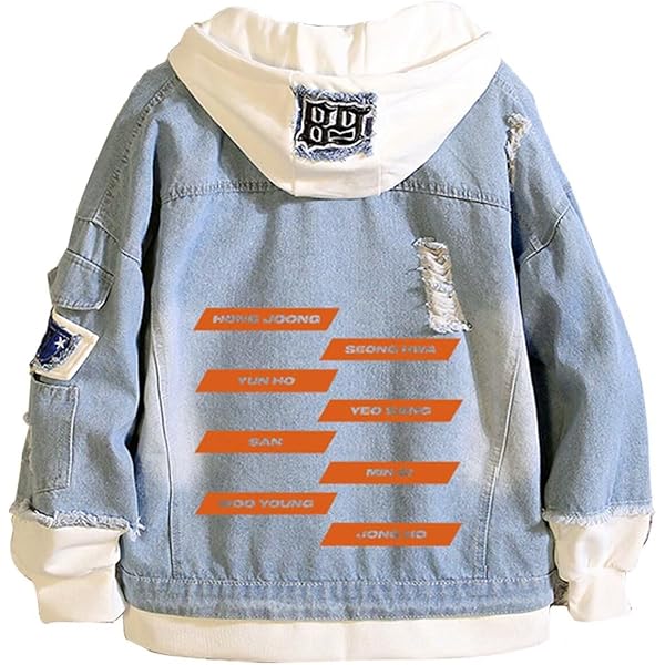 KPOP Skz Denim Jacket Felix Hyujin I.N Jisung Woojin Bangchan
