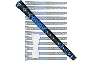 KNLY Golf Grips Set of 13 - High Traction and High Feedback Rubber Golf Club Grips with Anti-Slip and All Weather Performance，13 Grips with 15 Tapes and 13 Grips with All Repair Kits for Choice.