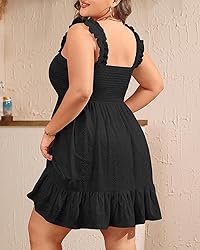 Talisea Women’s Plus Size Summer Dresses Black
