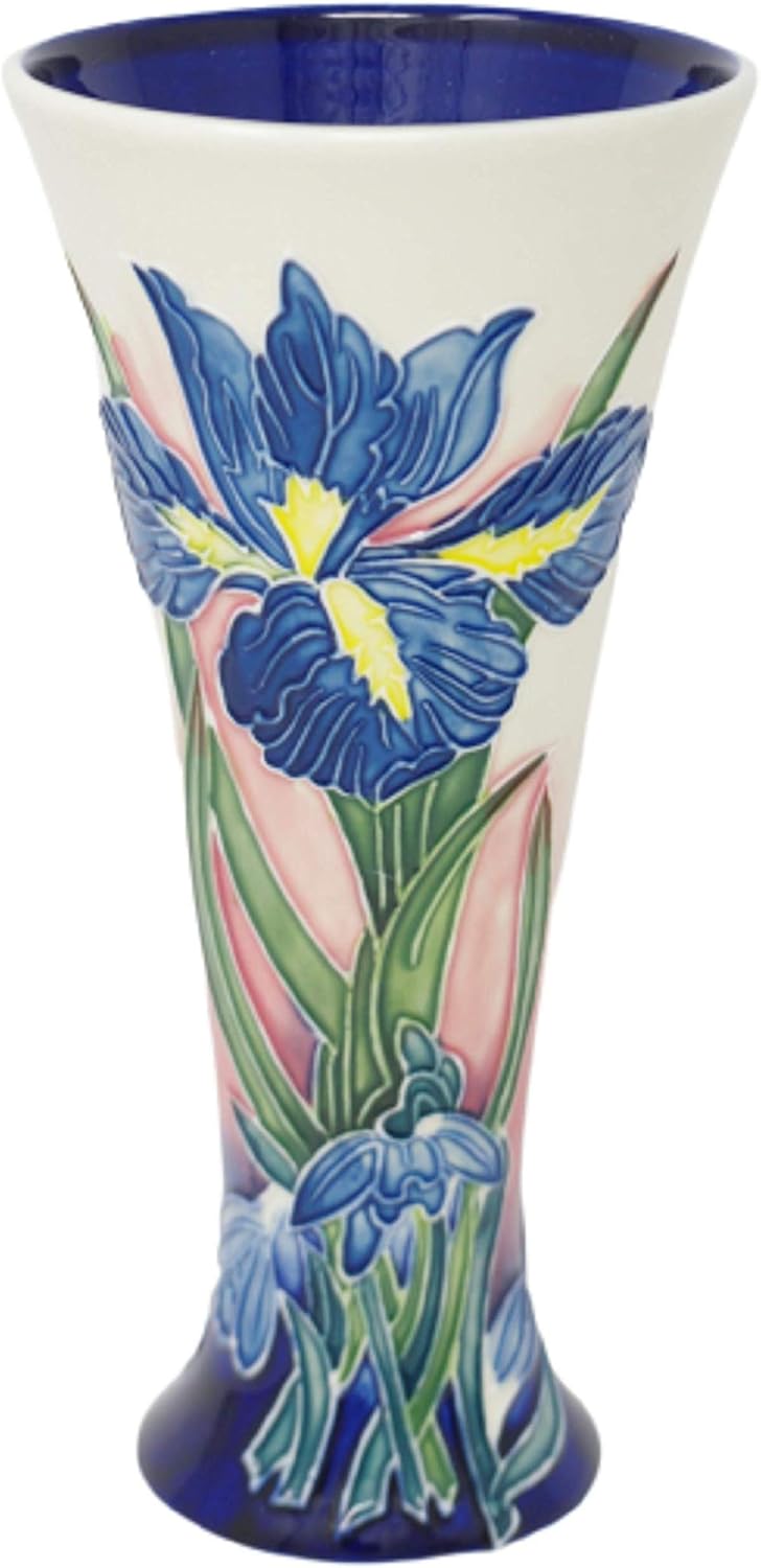 OLD TUPTON WARE IRIS VASE 8" 210X95X95 TW1298, White, 8 inches