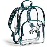 Vera Bradley Women's Clear Nfl Small Backpack (Multiple Teams Available), Philadelphiaeaglesongreen/Blackbandana, One Size