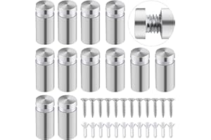 12 Pack Sign Standoff Screws Stainless Steel Wall Standoff Advertising Screws Glass Acrylic Advertising Nail for Hanging Acry