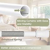 Venwemong Telescopic Curtain Rod 135-200 cm No Drill White view 4