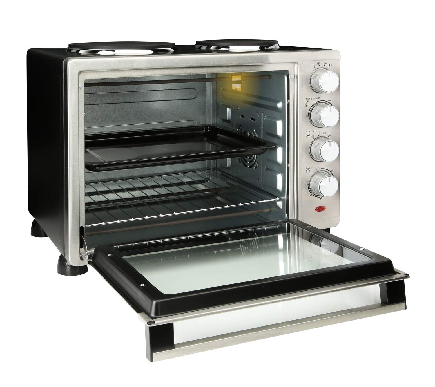 NETTA 45L Electric Mini Oven With Double Hotplate Multiple Cooking