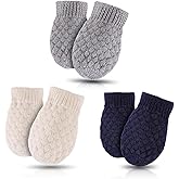 Baby Knit Mittens Toddler Boys Girls Gloves Winter Infant Newborn No Scratch Mitten 0-3 Years