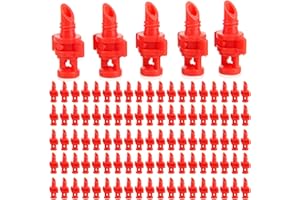 Hicello 100PCS 360 Degree Misting Nozzle Irrigation, Sprinklers Sprayer for Garden Irrigation System, Micro Sprayer Refraction Automizing Drippers
