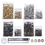 Grommet Kit 800 Sets Gronmets Eyelets with 3 Pieces