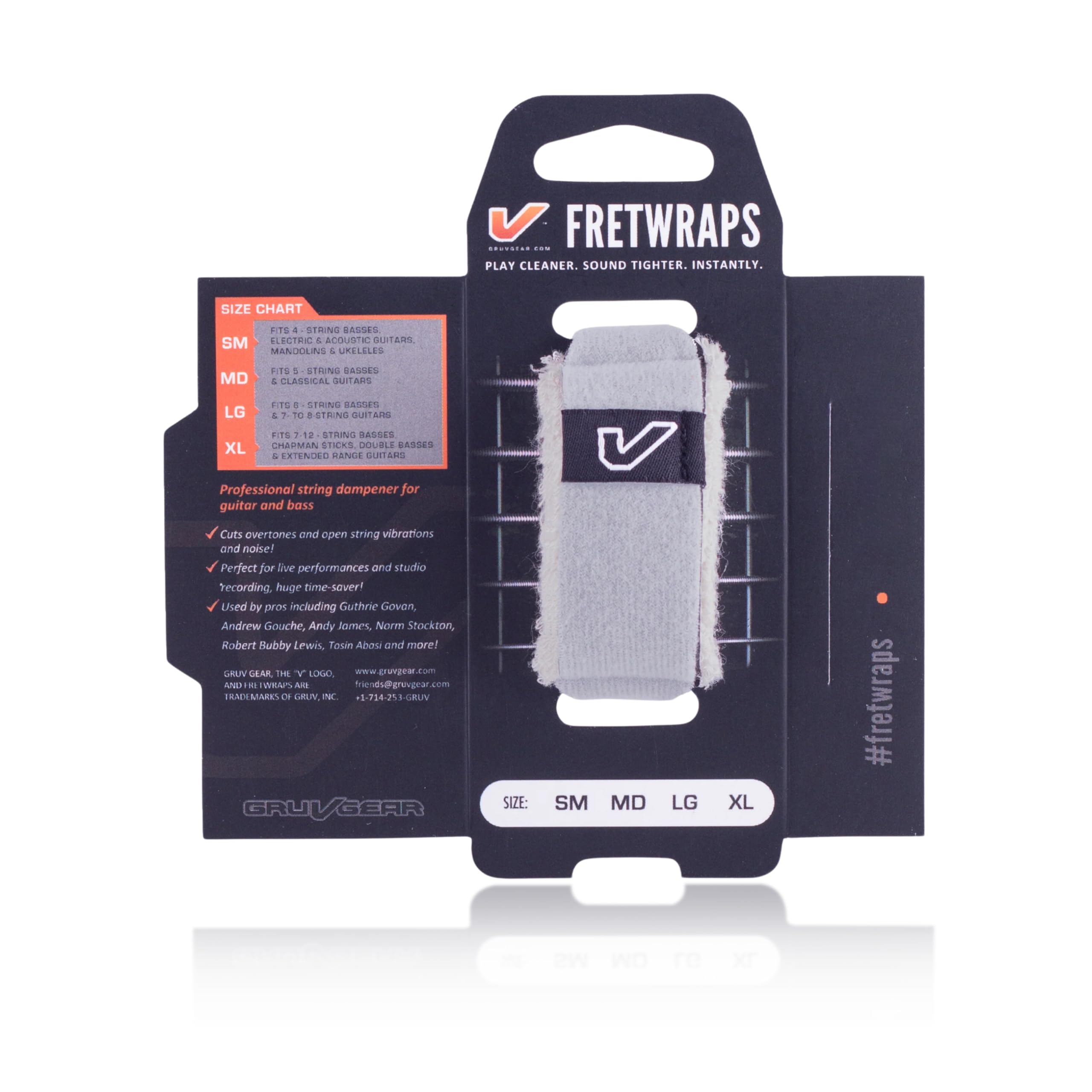 Gruv Gear FretWraps HD 'Stone' String Muter 1-Pack (White, Small) (FW-1PK-WHT-SM)