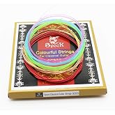 Colorful nylon classical guitar strings, nylon strings core, colorful coated copper alloy wound, normal tension. 028-.043