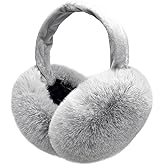 Kedofe Women Winter Earmuffs Adjustable Faux Fleece Ear muffs Foldable Furry Cute Girl Ear Warmer for Cold Outdoor