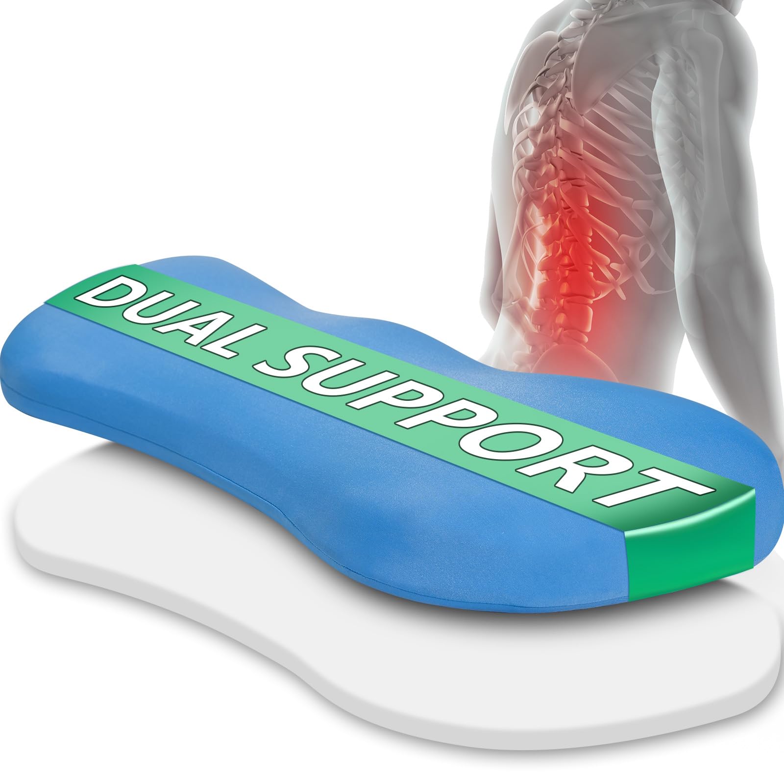 Photo 1 of QUTOOL Adjustable Lumbar Pillow for Bed & Sofa–Customizable Height & Firmness for Back Pain Relief–Ergonomic Long-Lasting Cushion for Sleep & Relaxation