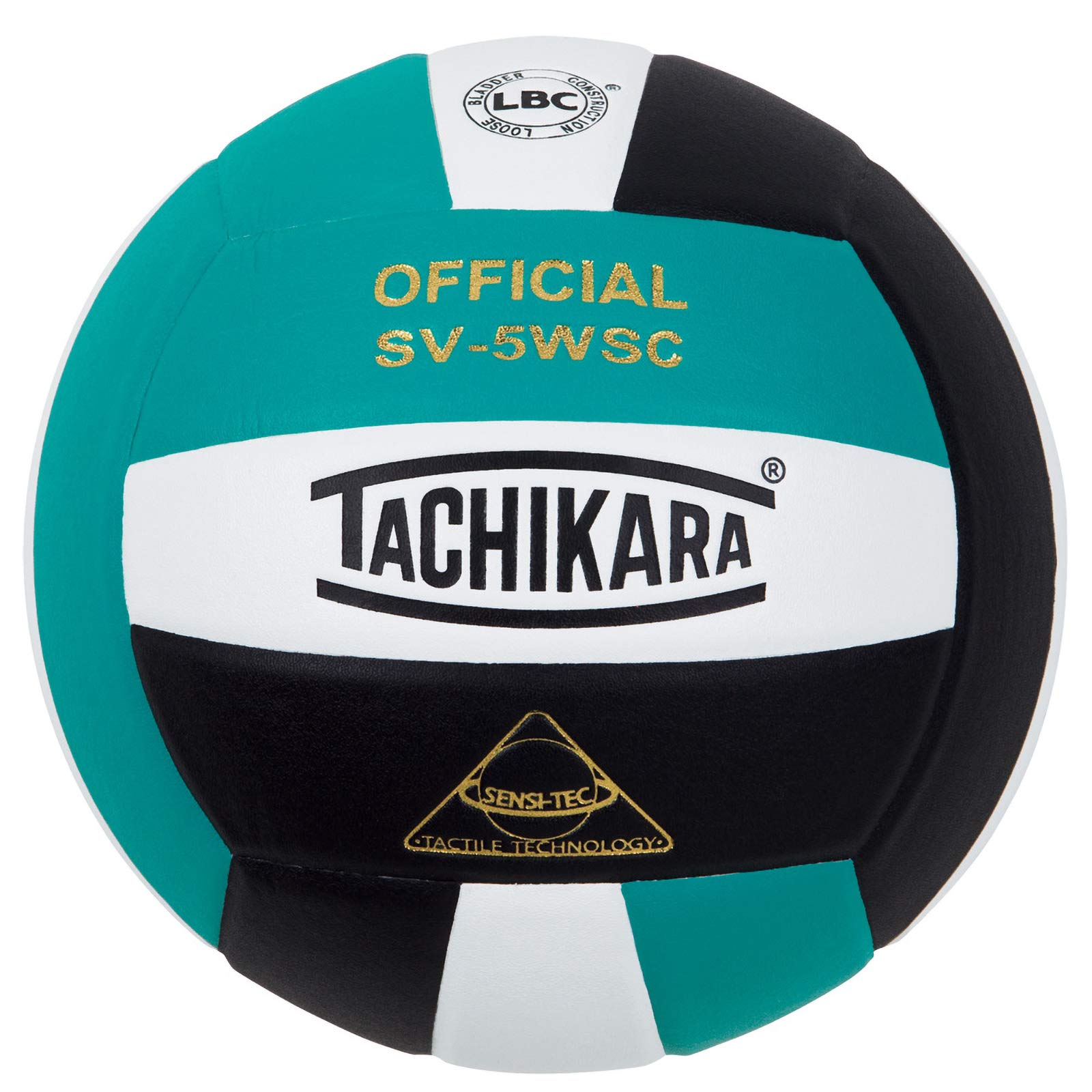 Photo 1 of Tachikara Sensi-Tec Composite Colorful High Performance VolleyBall, Teal-White-Bk
