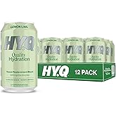 HY.Q Hydration Drink, Lemon Lime, 12 fl oz (12-Pack) Canned Sports Drink, Quality Ingredients for Hydration, Sweat Replacement Electrolytes, Non-Carbonated Flavored Electrolyte Beverage