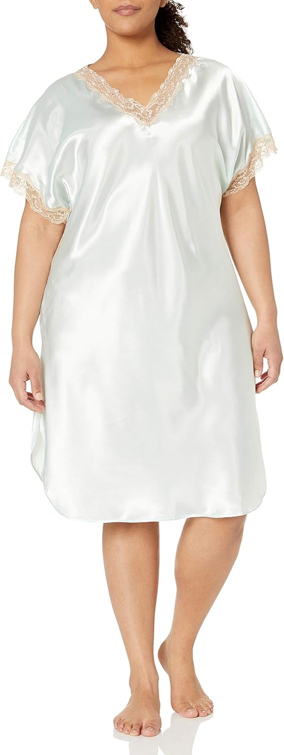 Shadowline Women's Charming Satin Chameuse Sleepshirt at  Women’s Clothing store
