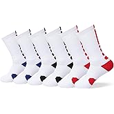 VNG Cushioned Athletic Crew Socks for Men Sizes 9-12, Light Compression Secure Fit Moisture-Wicking Sports Performance