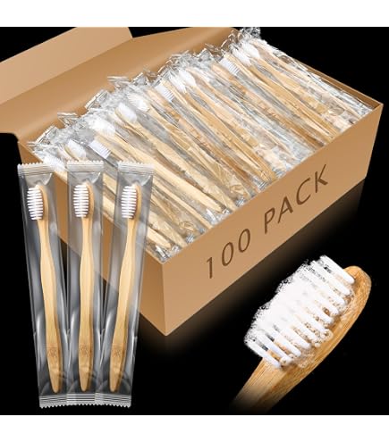 Amazon.com : 144 Prepasted Bamboo Toothbrushes ,individually