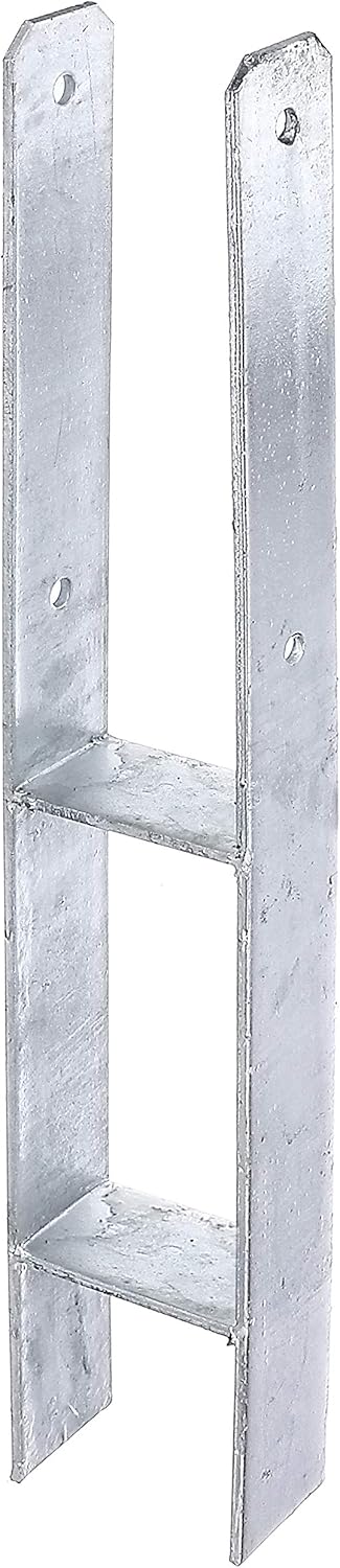 GAH-Alberts 213824 H-Pfostenträger | feuerverzinkt | lichte Breite 71 - 161 mm | Gesamthöhe 600 - 800 mm | Materialstärke 4 - 8 mm | lichte Breite 91 mm | Gesamthöhe 600 mm | Materialstärke 5 mm