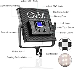 GVM 50RS RGB LED Video Light, 50W Video Lighting
