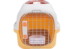 Mrisata Plastic Pet Kennel Travel Dog Crate Cat Carrier with Top Window Detachable Design Airline Approved for Small Pets Dog