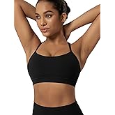 ODODOS Cloud Feeling Y Racerback Sports Bra for Women Wirefree Padded Strappy Yoga Bra