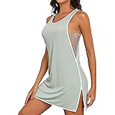 YYA Sexy Sleeveless Nightgowns for Women Lace Trim Sleep Shirts Chemise Night Lingerie Dress S-XXL