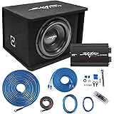 Skar Audio Single 12" Complete 1,200 Watt SDR Series Subwoofer Bass Package - Includes Loaded Enclosure with Amplifier