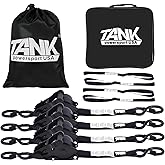 1800LB Retractable Ratchet Straps with Soft Loops(4 Pack), 1" x 12FT Heavy Duty Auto Self Retracting Tie Down Straps for Trucks, Motorcycle, Cargo, Trailer, Moving-Black