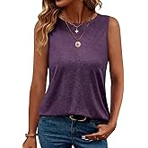 TICTICMIMI Women's Casual Sleeveless Shirts Basic Summer Tank Tops