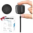 AUKSKY 2Pack Portable Mini Speaker, Bluetooth Tiny Speaker, Wireless Mini Speaker for Shower, Room, Bike, Rechargeable Battery, Built-in Microphone, Cute Mini Speaker with Strap to Carry, Black