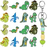 WEWAYSMILE 16 Pcs Dinosaur Silicone Beads Set - Animal Silicone Beads for DIY Handicrafts, Pendants, Lanyards, etc.