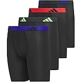 adidas boys Microfiber Underwear (4-pack) Long Boxer Briefs for Boys