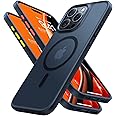 TORRAS Stronger Magnetic & Shockproof for iPhone 16 Pro Case, Military Grade Drop Protection, Compatible with MagSafe, Cover for iPhone 16 Pro Case Slim Anti-Scratch, Translucent Matte Black