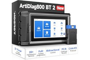 TOPDON Scanner AD800BT V2.0, Bidirectional Scan Tool, Full Systems Diagnostic Tool for All Vehicles, Automotive Diagnostic Scanner for Car, 28+ Services, FCA AutoAuth, CANFD, 2 Years Free Update