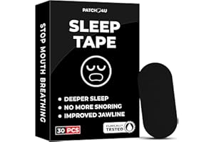 PATCH4U Tape for Sleeping (30 Pack) - Promotes Nasal Breathing - Hypoallergenic, Latex Free & Gentle On Skin Snore Stopper - Sleep Tape for Reduced Snoring and Improved Sleep - Easy to Apply