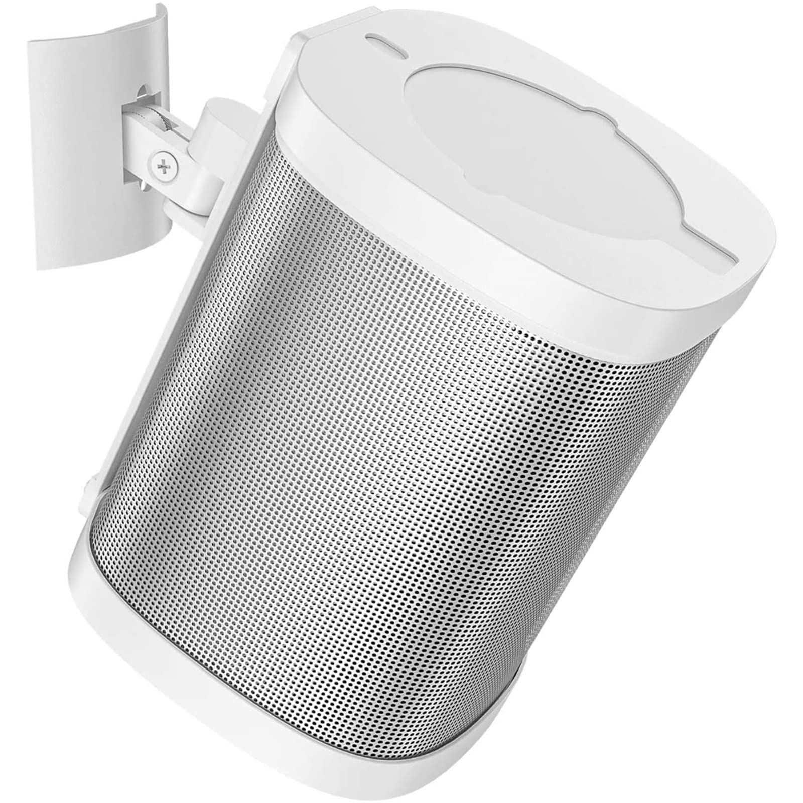 Dinghosen Ceiling Mount/Wall Mount Bracket Compatible with Sonos One, One SL, Play 1 Speaker Tilt & Swivel Adjustment Mounting Bracket for One SL, One, Play:1 Speaker, White