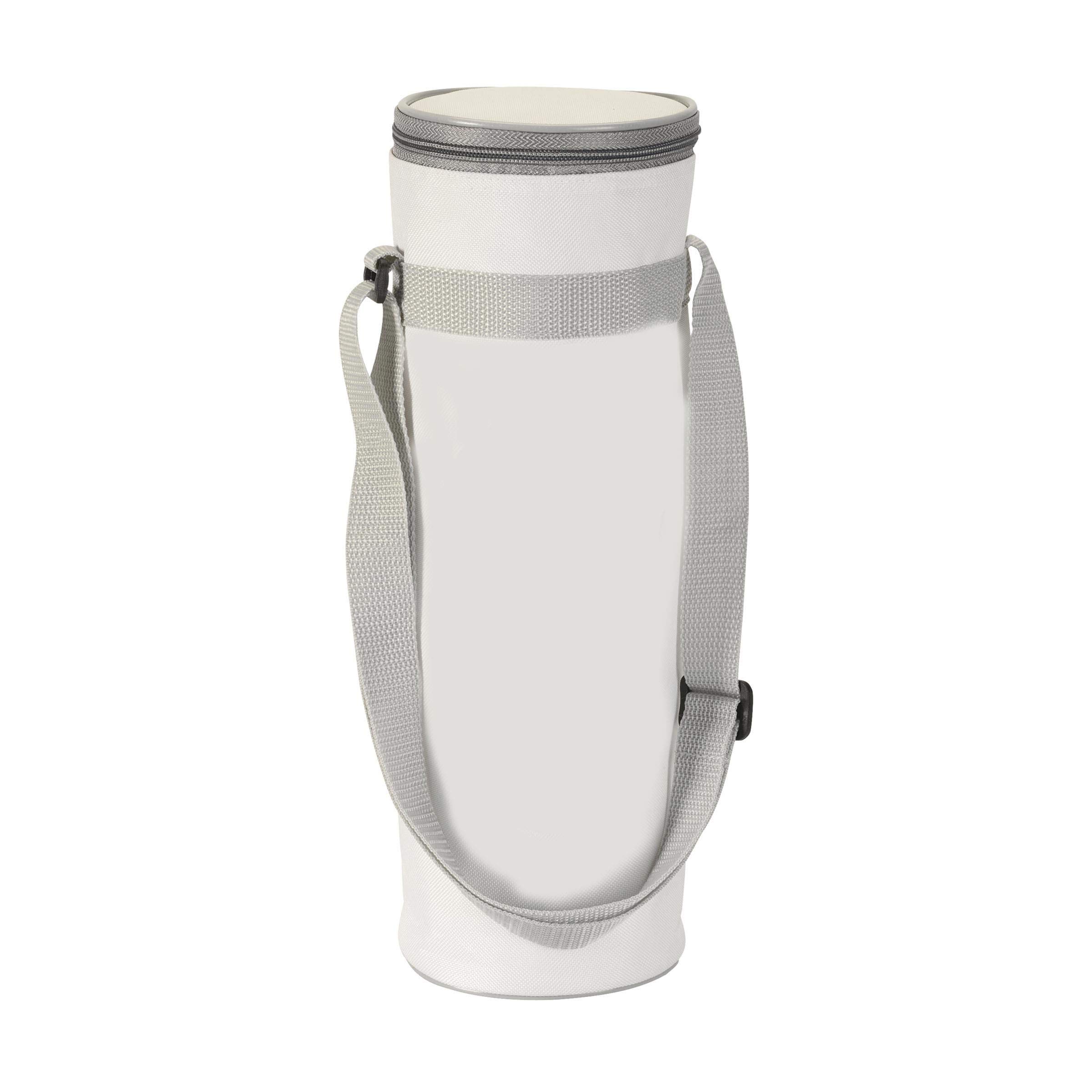noTrash2003 Cool Bag for Hanging 1.5 L Bottle, Adjustable Shoulder Strap, Small Cool Bag for Drinks, Cool Box for Outdoor, Travel etc. (White)