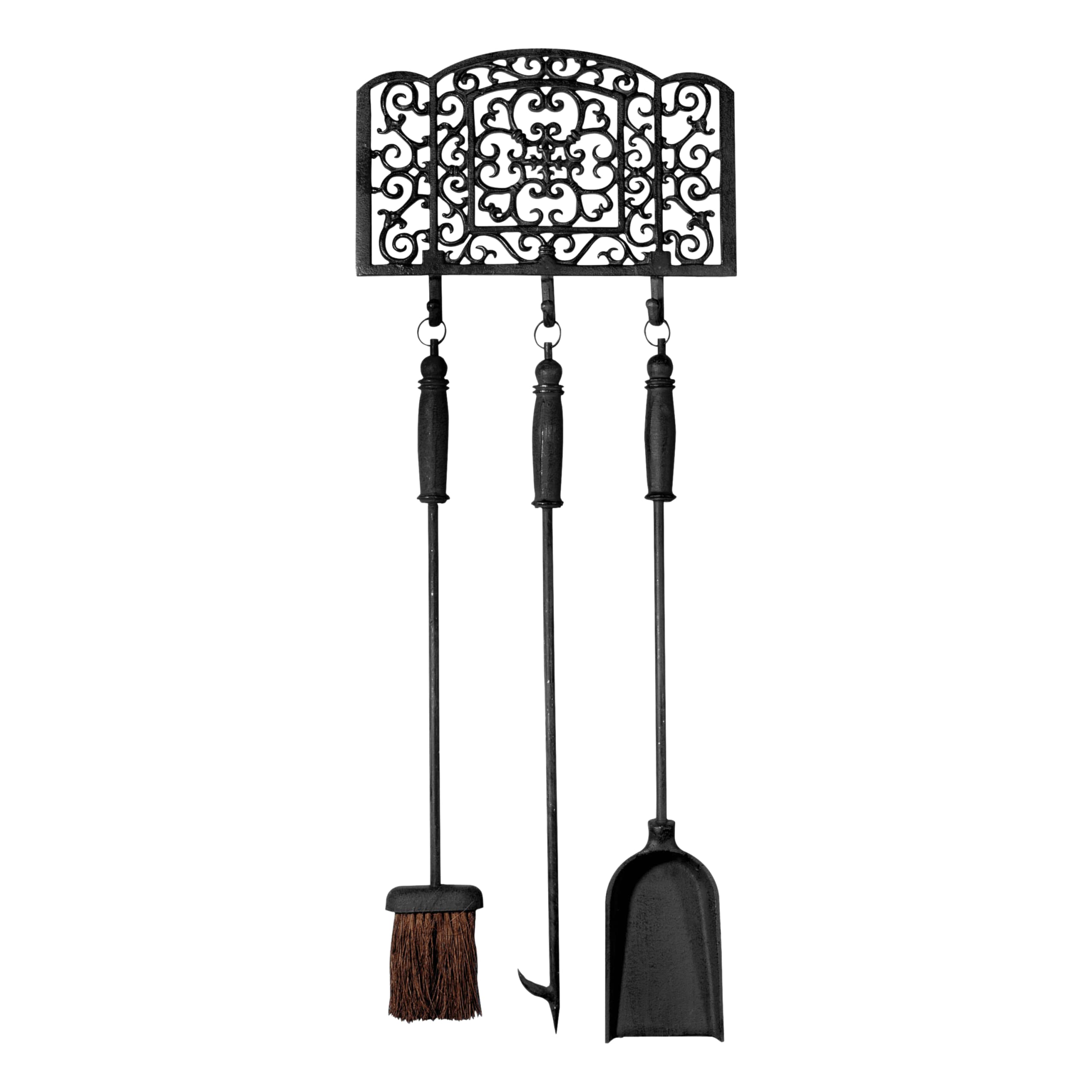 Esschert Fallen Fruits Fire Place Tools and Wall Plates - Black, FF28B