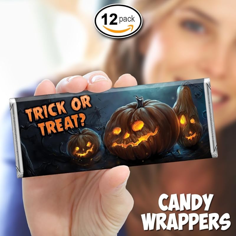 Amazon.com Pumpkins Halloween Candy Bar Wrappers  FREE SHIPPING