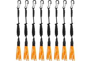 8 Pcs Orange Deer Scent Drag Durable Deer Rope Scent Kit with Tassels for Mock Scrapes and Scent Drags