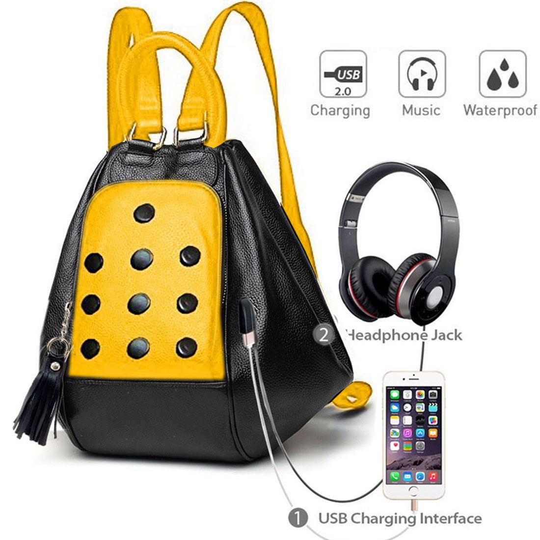 deal especial women's backpack handbag (red,de_fhb_071)