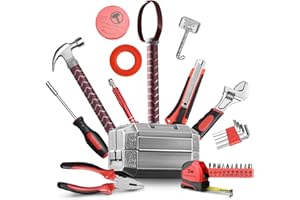 GENERIC Mighty Thor Hammer Tool Box - Durable & Portable 29-in-1 Kit with Epic Mjolnir Design, Perfect Men's Gift for Travel, Home, and Garage Use